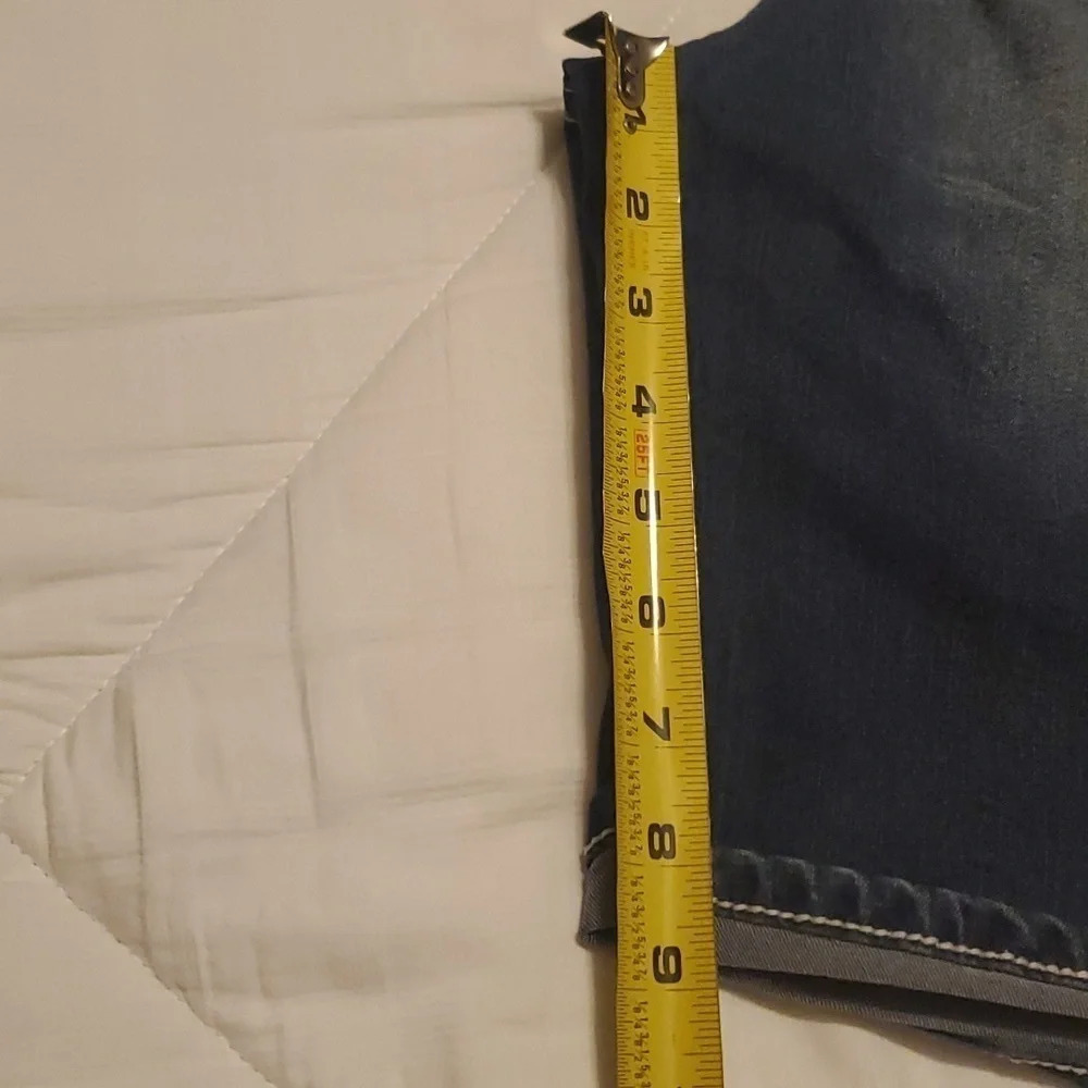 New Direction Weekend Blue Jean Shorts with Studs and Cuffed Leg - Picture 7 of 11